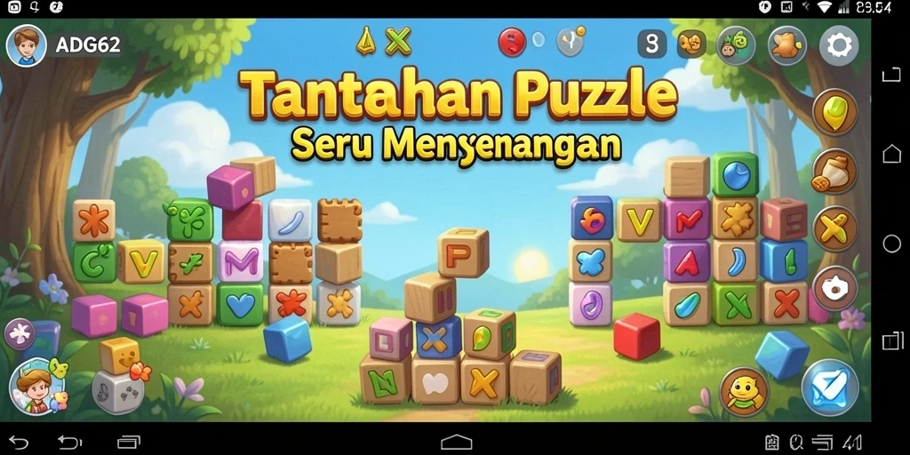 Gameplay menantang dari ADG62 dengan berbagai puzzle menarik.