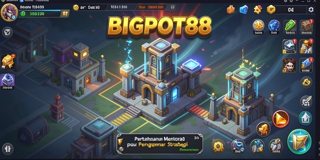 Tangkapan layar permainan BIGPOT88 menampilkan momen mendebarkan di mode Tower Defense.