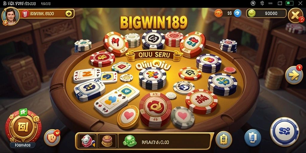 Screenshot BIGWIN189 menampilkan gameplay QiuQiu yang menegangkan dan seru.