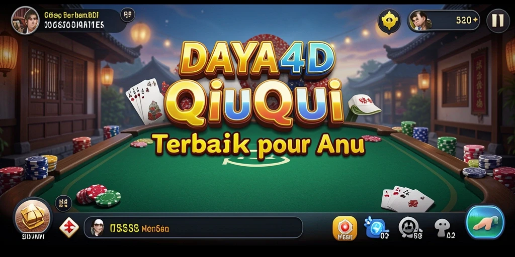 Screenshot gameplay DAYA4D yang menunjukkan ketegangan permainan QiuQiu.