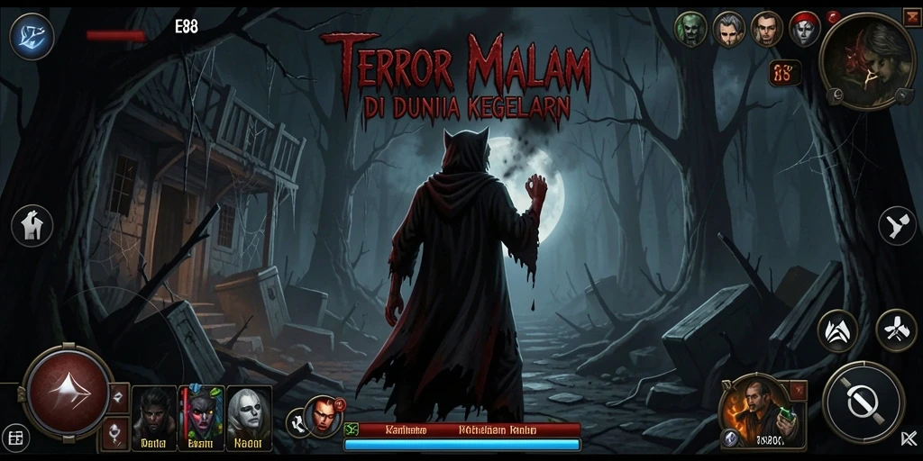 Screenshot menampilkan aksi mendebarkan dalam suasana Horror.