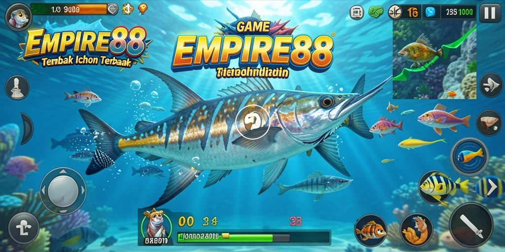 Tampilan gameplay seru dari EMPIRE88 saat menembak ikan.