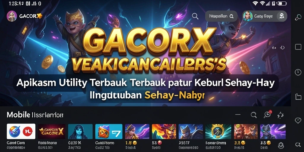 Tampilan utama GACORX yang penuh fitur Utility.