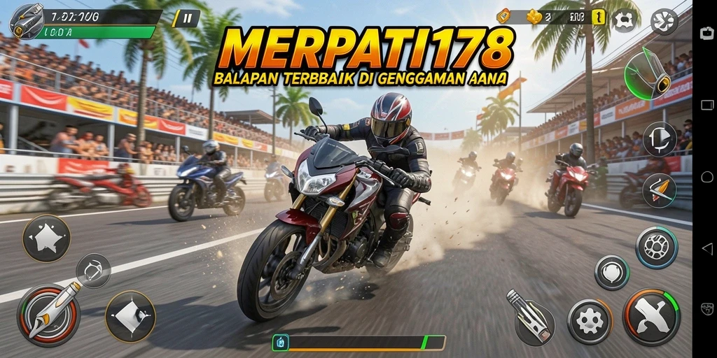 Gambaran luar biasa dari aksi balapan motor yang mendebarkan.