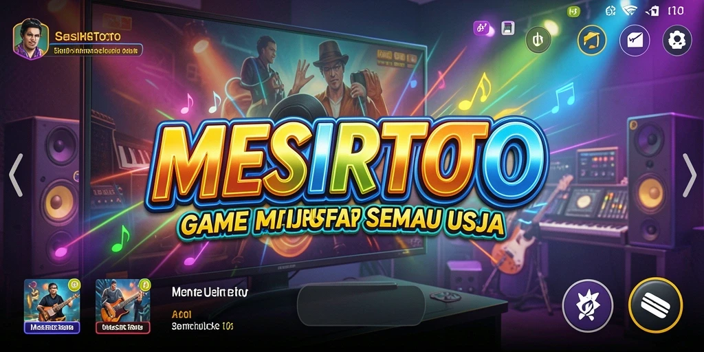 Tangkapan layar game MESIRTOTO menampilkan gameplay musik yang seru.