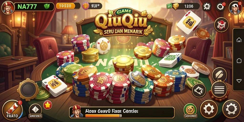 Tampilan gameplay QiuQiu yang seru dan mengasyikkan.