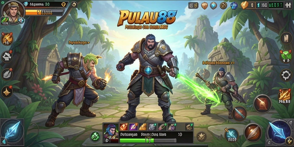 Tangkapan layar PULAU88 menampilkan aksi seru dalam pertempuran ARPG.