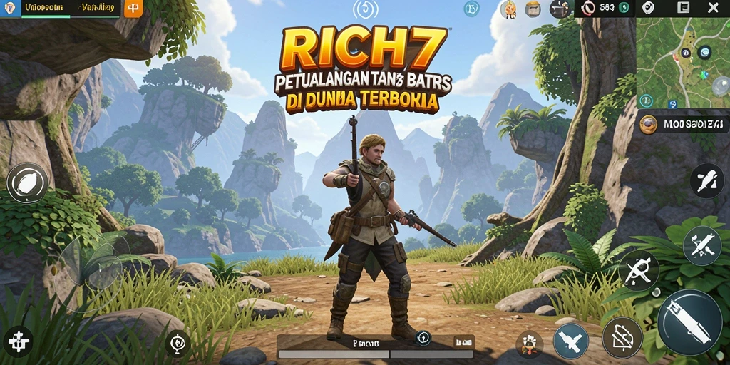Screenshot RICH7 menampilkan gameplay eksplorasi dunia terbuka yang menakjubkan.
