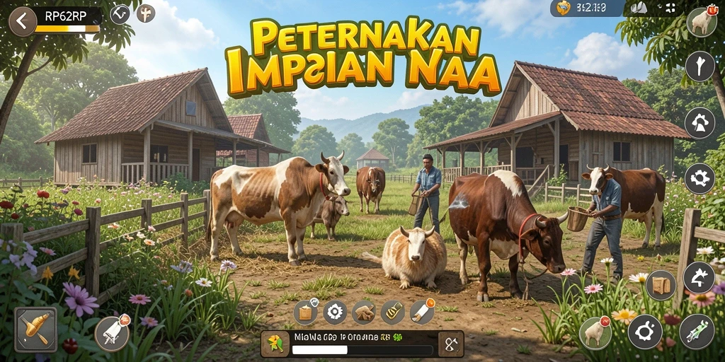 Gameplay menarik RP62RP dengan elemen pertanian yang menyenangkan.