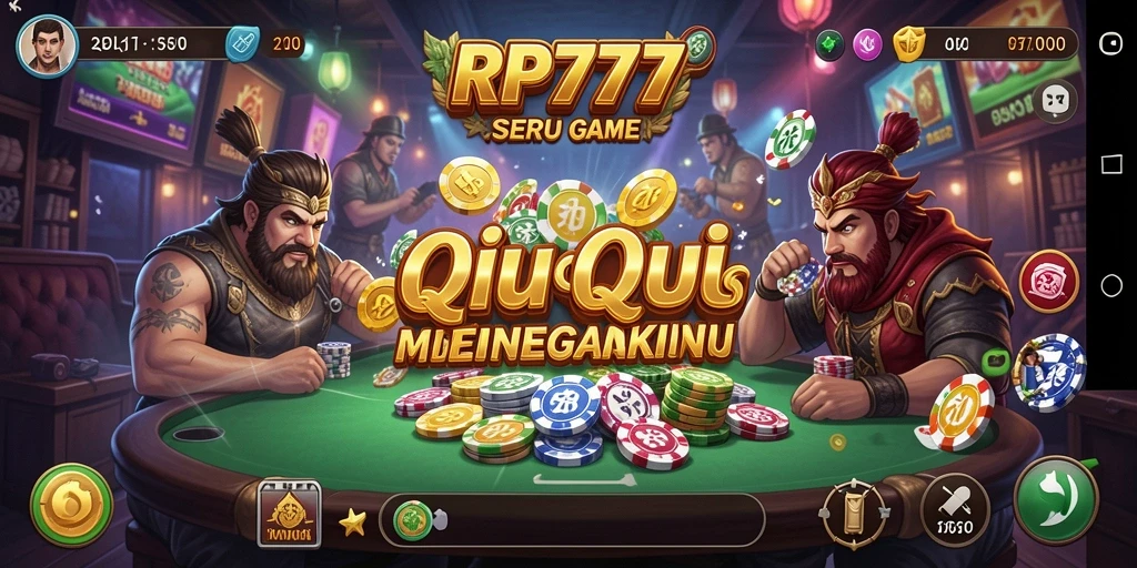Tampilan menarik dari gameplay QiuQiu di RP777.
