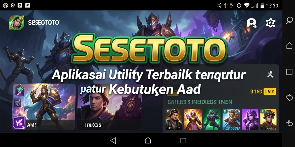 Tampilan screenshot utama SESETOTO dengan fitur-fitur utility yang menarik.