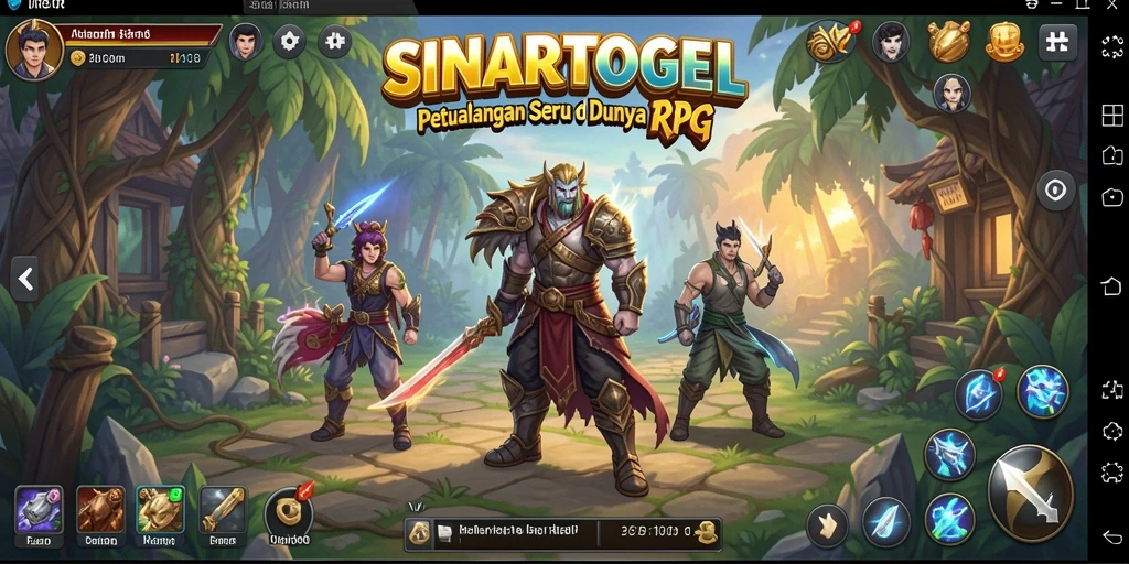 Tampilan menarik dari gameplay SINARTOGEL dengan pertarungan RPG yang seru.