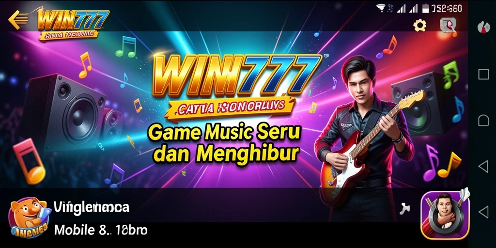Tampilan gameplay WIN777 dengan berbagai pilihan lagu.